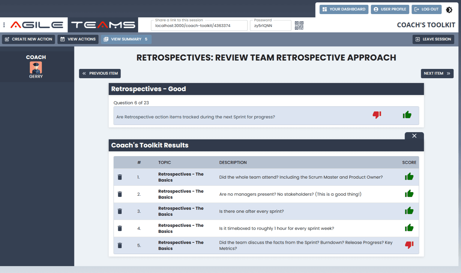 Coach's Toolkit Screenshot