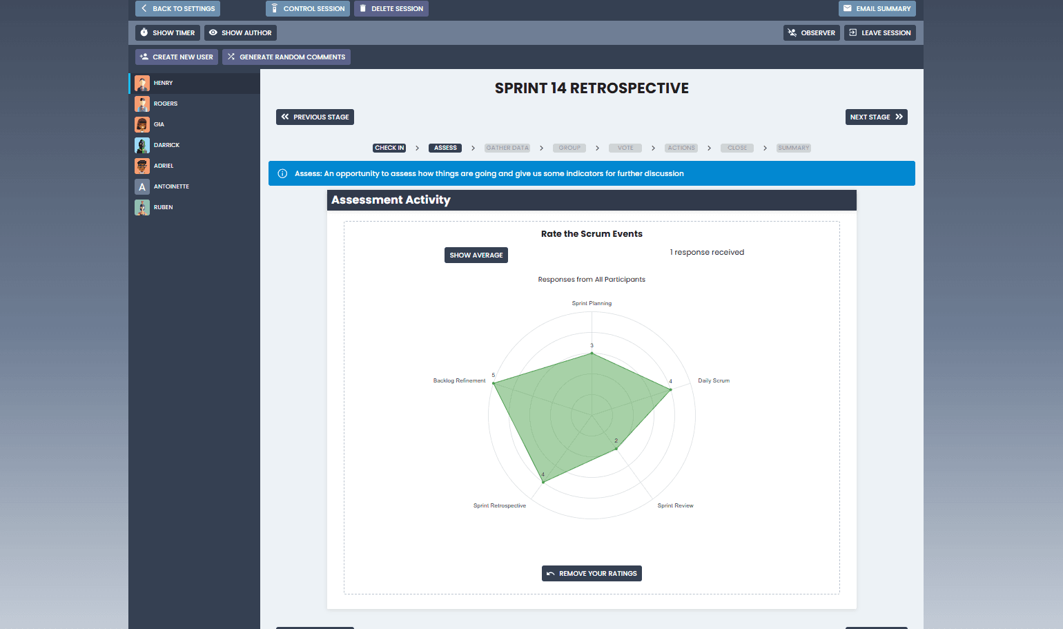 Mini Assessment Screenshot