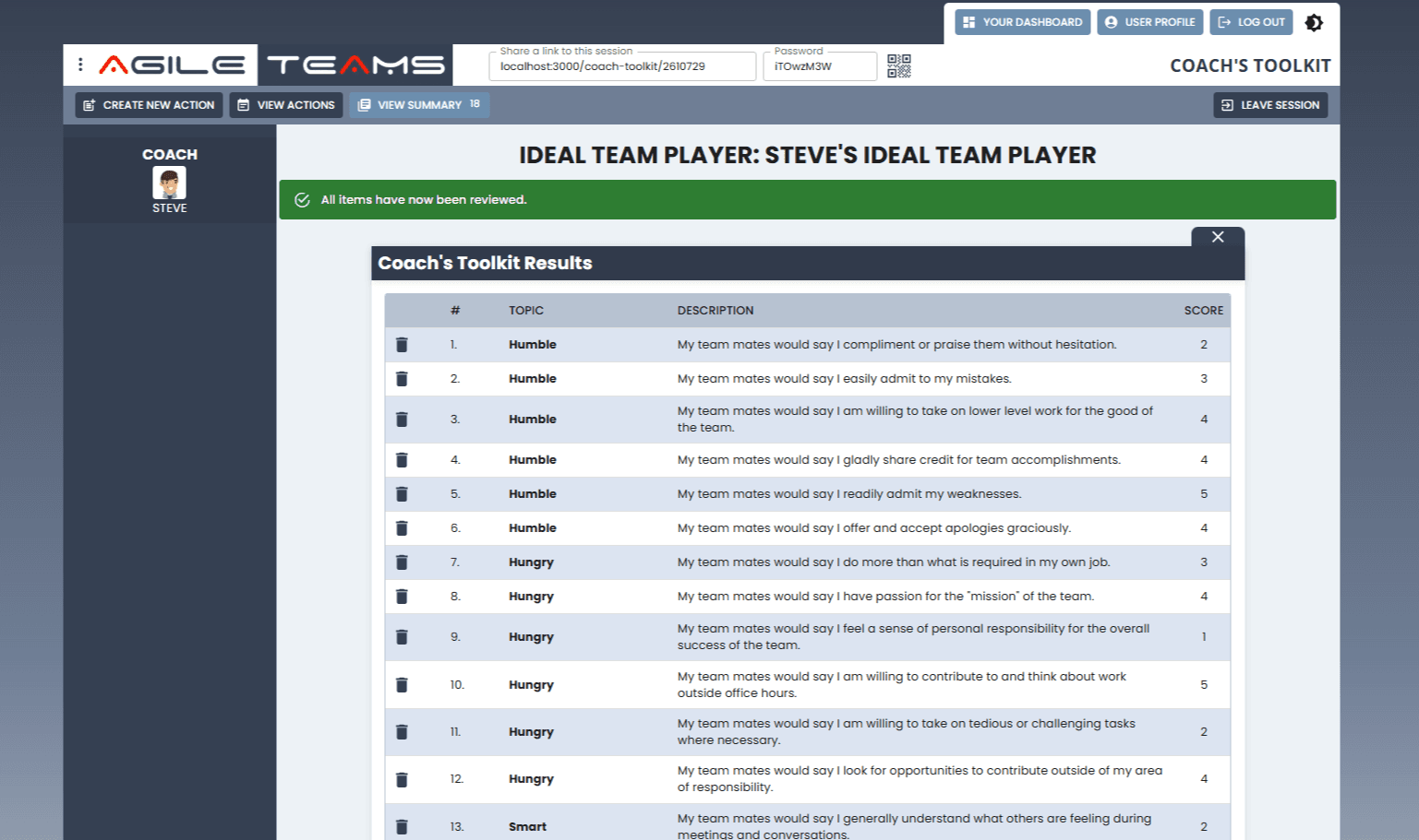 Coach's Toolkit Screenshot